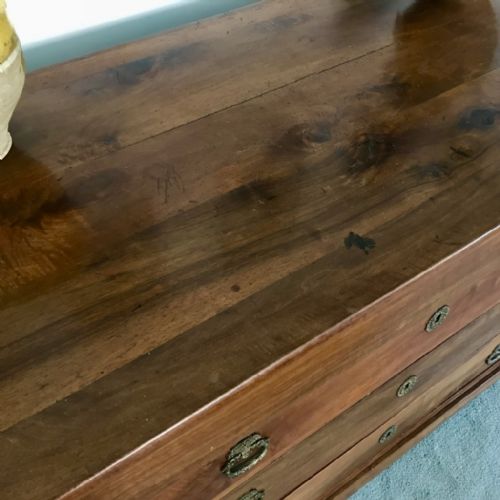 LARGE EARLY C19TH FRENCH CHERRY COMMODE CHEST OF DRAWERS - ADDITIONAL PHOTO 5