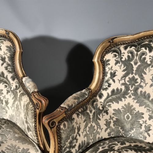 FABULOUS PAIR OF FRENCH PAINTED TUB ARMCHAIRS - ADDITIONAL PHOTO 6