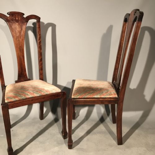 SET OF 8 INLAID DINING CHAIRS - ADDITIONAL PHOTO 1
