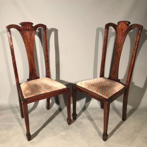 SET OF 8 INLAID DINING CHAIRS - ADDITIONAL PHOTO 2