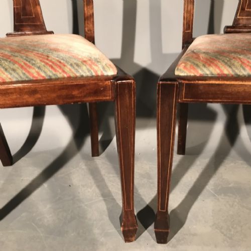 SET OF 8 INLAID DINING CHAIRS - ADDITIONAL PHOTO 4