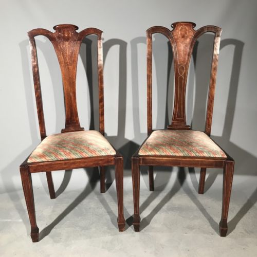 SET OF 8 INLAID DINING CHAIRS - ADDITIONAL PHOTO 5