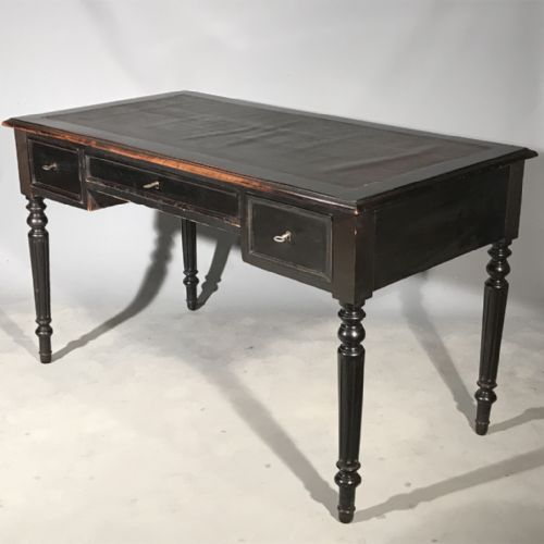 original black lacquered bureau plat desk - CATEGORY: ANTIQUE DESKS - DATED 1900