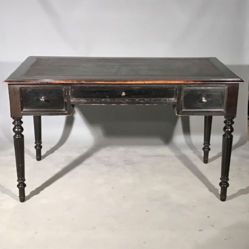 ORIGINAL BLACK LACQUERED BUREAU PLAT DESK - ADDITIONAL PHOTO 1