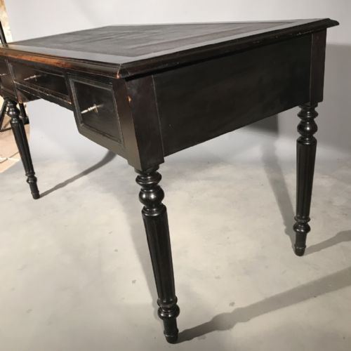 ORIGINAL BLACK LACQUERED BUREAU PLAT DESK - ADDITIONAL PHOTO 2