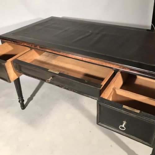 ORIGINAL BLACK LACQUERED BUREAU PLAT DESK - ADDITIONAL PHOTO 5