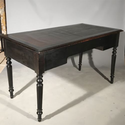 ORIGINAL BLACK LACQUERED BUREAU PLAT DESK - ADDITIONAL PHOTO 8