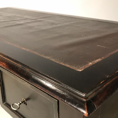 ORIGINAL BLACK LACQUERED BUREAU PLAT DESK - ADDITIONAL PHOTO 9