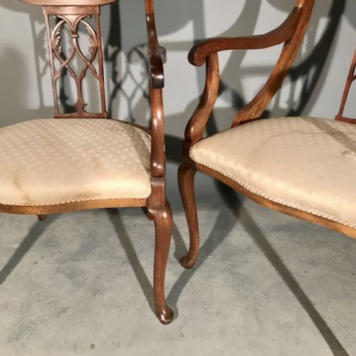 PAIR OF ARTS AND CRAFTS ELBOW ARMCHAIRS - ADDITIONAL PHOTO 4