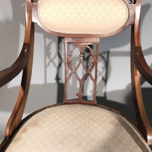 PAIR OF ARTS AND CRAFTS ELBOW ARMCHAIRS - ADDITIONAL PHOTO 9