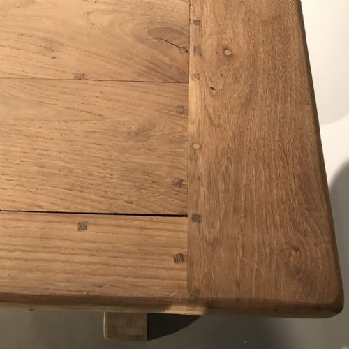 2M FRENCH SOLID SCRUBBED OAK MONASTERY TABLE - ADDITIONAL PHOTO 5