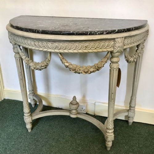 superb c19th french painted console table - CATEGORY: ANTIQUE TABLES - DATED 1880
