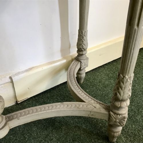 SUPERB C19TH FRENCH PAINTED CONSOLE TABLE - ADDITIONAL PHOTO 3