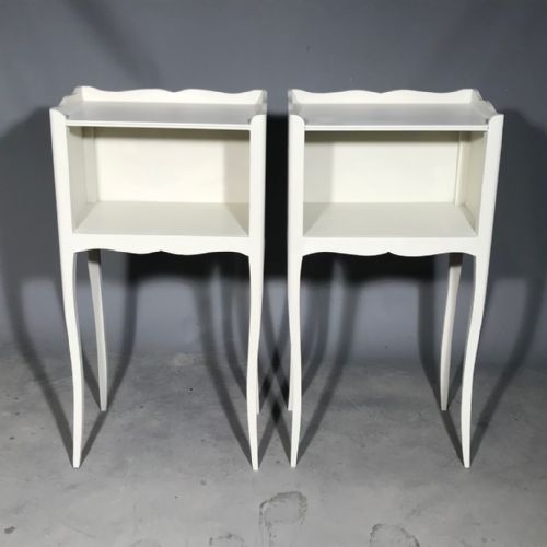 pair of french painted side tables - CATEGORY: ANTIQUE CABINETS - DATED 1920