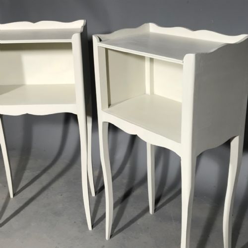 PAIR OF FRENCH PAINTED SIDE TABLES - ADDITIONAL PHOTO 1