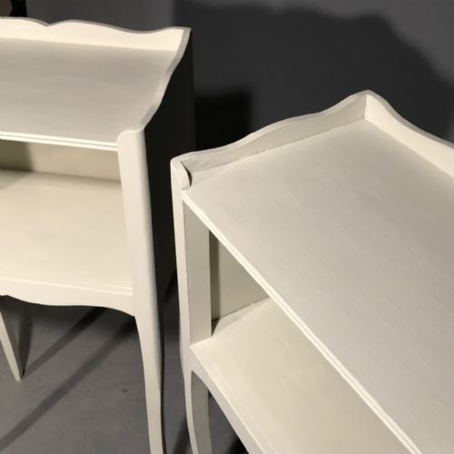 PAIR OF FRENCH PAINTED SIDE TABLES - ADDITIONAL PHOTO 2