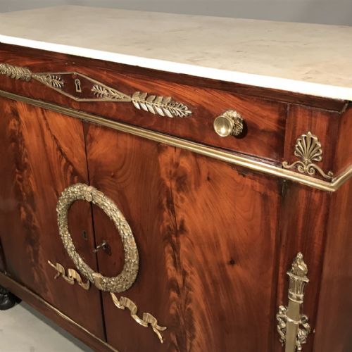 STUNNING QUALITY FRENCH EMPIRE CABINET CHEST WITH BRASS MOUNTS - ADDITIONAL PHOTO 2