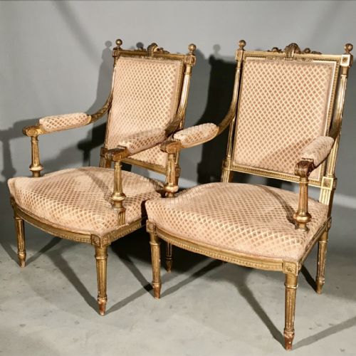 SUPER QUALITY PAIR OF GILT FAUTEUIL ARMCHAIRS - ADDITIONAL PHOTO 2