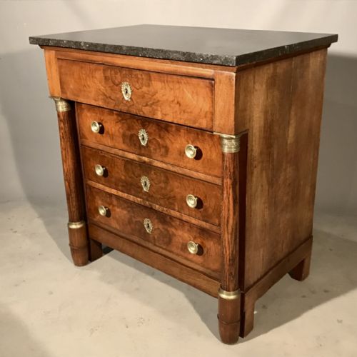 super quality small french empire commode chest - CATEGORY: ANTIQUE CHEST OF DRAWERS - DATED 19TH CENTURY