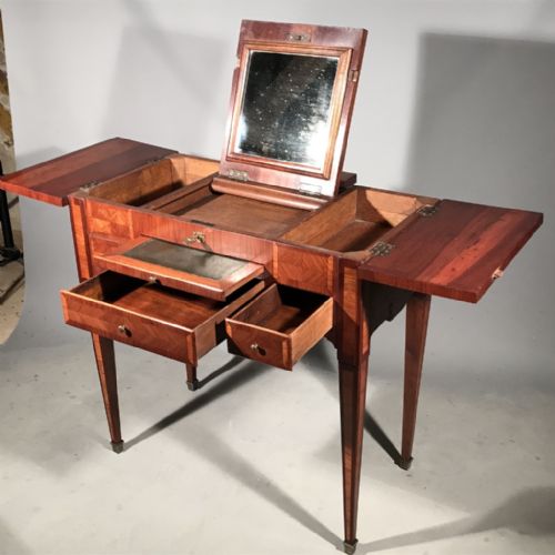 RARE FRENCH WALNUT LIFT TOP DRESSING TABLE - ADDITIONAL PHOTO 6