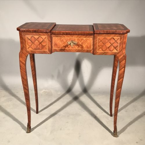 FRENCH MARQUETRY JEWELLERY SIDE TABLE - ADDITIONAL PHOTO 1