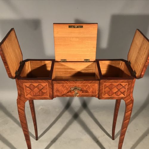 FRENCH MARQUETRY JEWELLERY SIDE TABLE - ADDITIONAL PHOTO 2