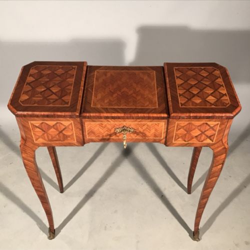 FRENCH MARQUETRY JEWELLERY SIDE TABLE - ADDITIONAL PHOTO 3