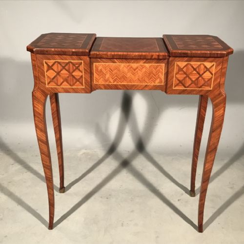 FRENCH MARQUETRY JEWELLERY SIDE TABLE - ADDITIONAL PHOTO 4