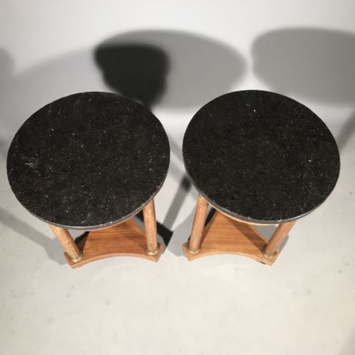 ORIGINAL PAIR OF FRENCH EMPIRE SOFA TABLES - ADDITIONAL PHOTO 1
