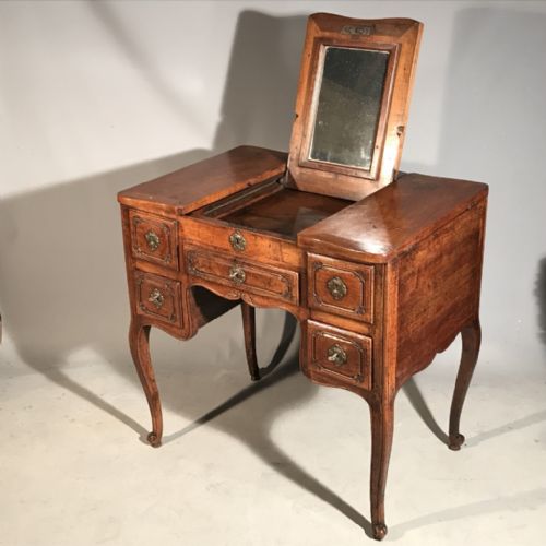 rare early c19th lift top dressing table in oak - CATEGORY: ANTIQUE DRESSING TABLES - DATED 1850