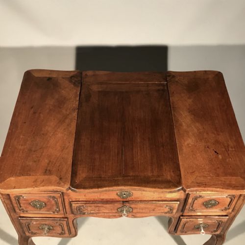 RARE EARLY C19TH LIFT TOP DRESSING TABLE IN OAK - ADDITIONAL PHOTO 8