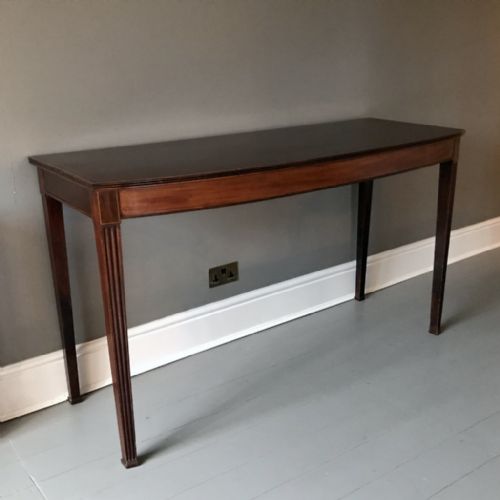 slight bow fronted georgian style server table - CATEGORY: ANTIQUE TABLES - DATED 1900