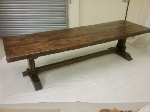 huge 3m long french oak monastery table - CATEGORY: ANTIQUE TABLES - DATED 1900