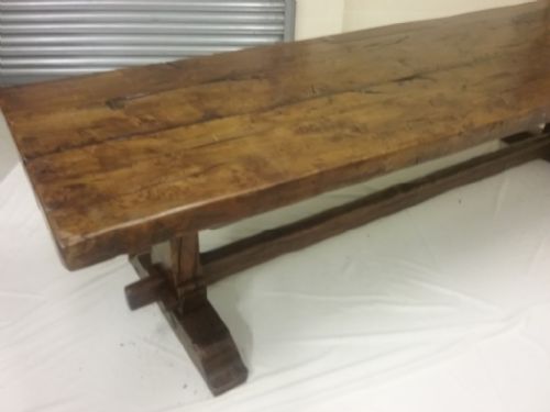 HUGE 3M LONG FRENCH OAK MONASTERY TABLE - ADDITIONAL PHOTO 2