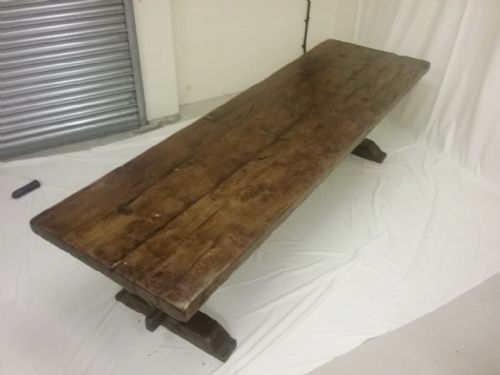 HUGE 3M LONG FRENCH OAK MONASTERY TABLE - ADDITIONAL PHOTO 4