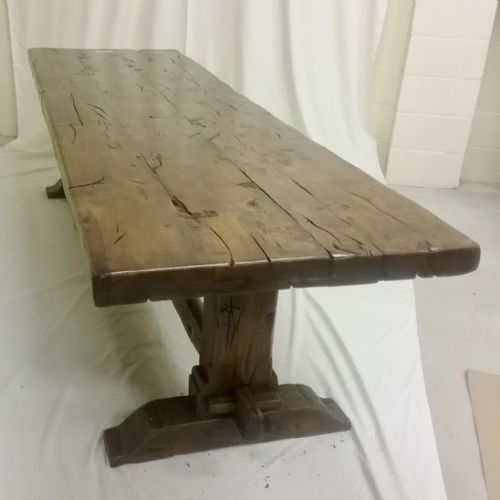 HUGE 3M LONG FRENCH OAK MONASTERY TABLE - ADDITIONAL PHOTO 5