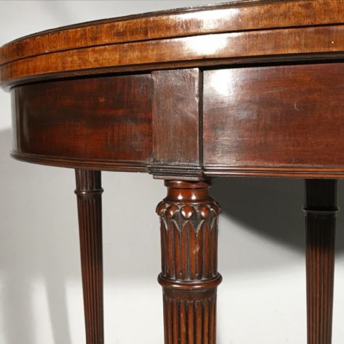 SUPER QUALITY GEORGIAN STYLE DEMI LUNE HALL TABLE - ADDITIONAL PHOTO 2