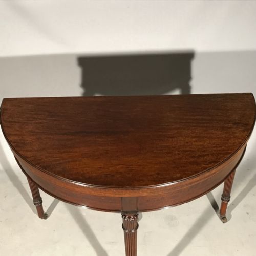 SUPER QUALITY GEORGIAN STYLE DEMI LUNE HALL TABLE - ADDITIONAL PHOTO 3