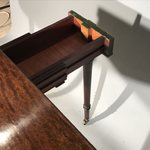 SUPER QUALITY GEORGIAN STYLE DEMI LUNE HALL TABLE - ADDITIONAL PHOTO 4