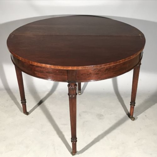 SUPER QUALITY GEORGIAN STYLE DEMI LUNE HALL TABLE - ADDITIONAL PHOTO 5