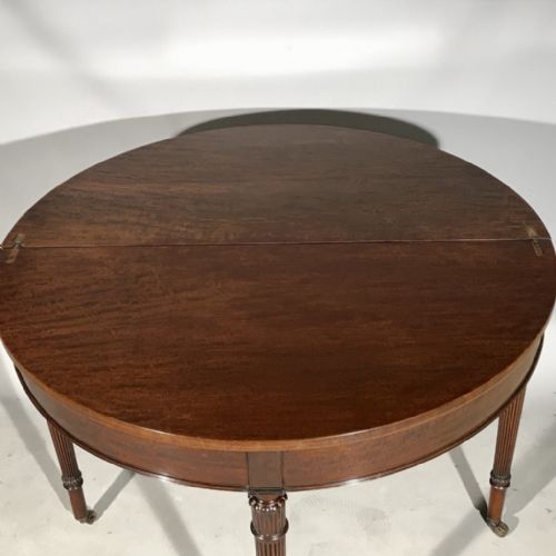 SUPER QUALITY GEORGIAN STYLE DEMI LUNE HALL TABLE - ADDITIONAL PHOTO 6
