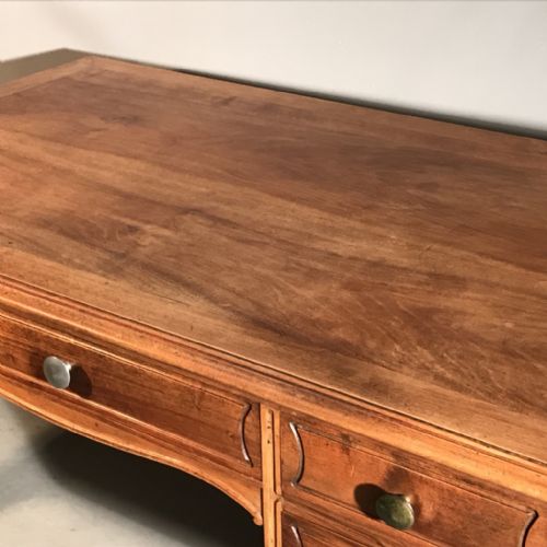 GOOD SIZE FRENCH CHERRYWOOD DESK - ADDITIONAL PHOTO 3