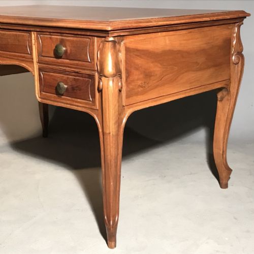 GOOD SIZE FRENCH CHERRYWOOD DESK - ADDITIONAL PHOTO 5