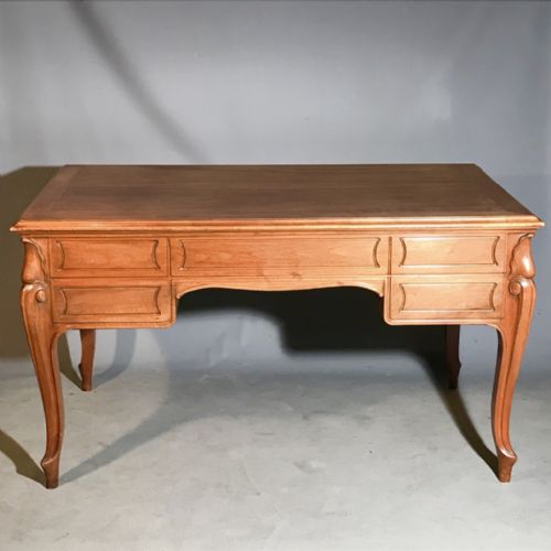 GOOD SIZE FRENCH CHERRYWOOD DESK - ADDITIONAL PHOTO 7