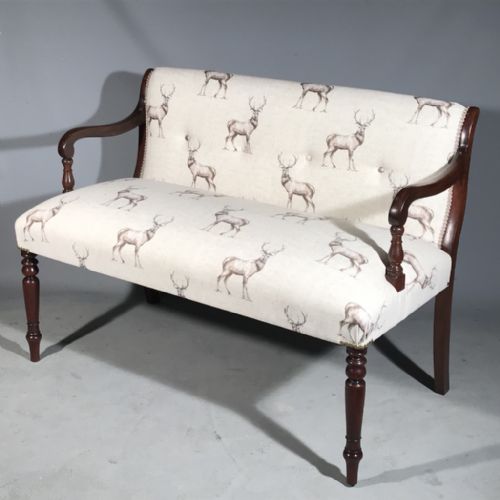 georgian 2 seat salon sofa fully restored - CATEGORY: ANTIQUE SOFAS - DATED GEORGIAN