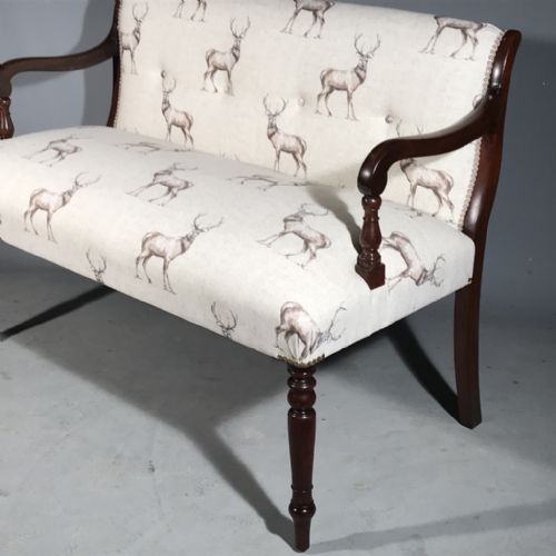 GEORGIAN 2 SEAT SALON SOFA FULLY RESTORED - ADDITIONAL PHOTO 1
