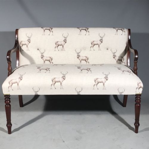 GEORGIAN 2 SEAT SALON SOFA FULLY RESTORED - ADDITIONAL PHOTO 2