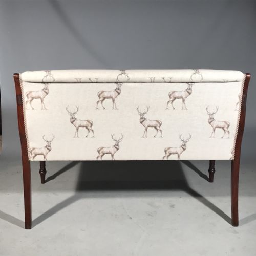 GEORGIAN 2 SEAT SALON SOFA FULLY RESTORED - ADDITIONAL PHOTO 4
