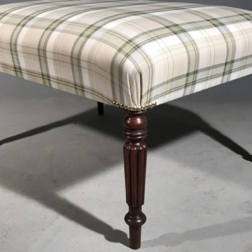 GEORGIAN FOOTSTOOL 81CM X 61CM - ADDITIONAL PHOTO 1
