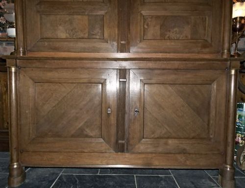 RARE LARGE FRENCH OAK EMPIRE HOUSEKEEPERS CUPBOARD - ADDITIONAL PHOTO 3